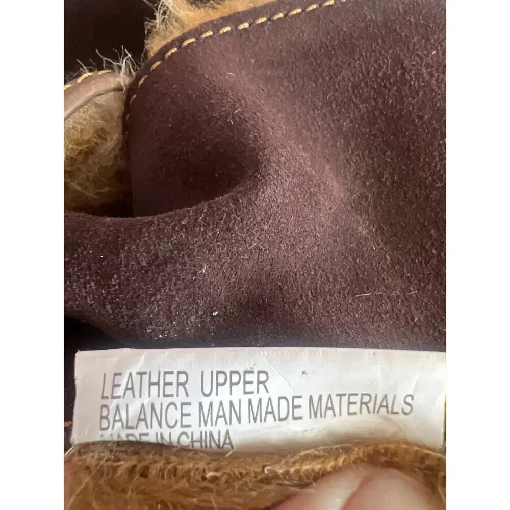 B.O.C. Born Winter Suede Shearling Lace Up Women's Brown Boots Size 6.5